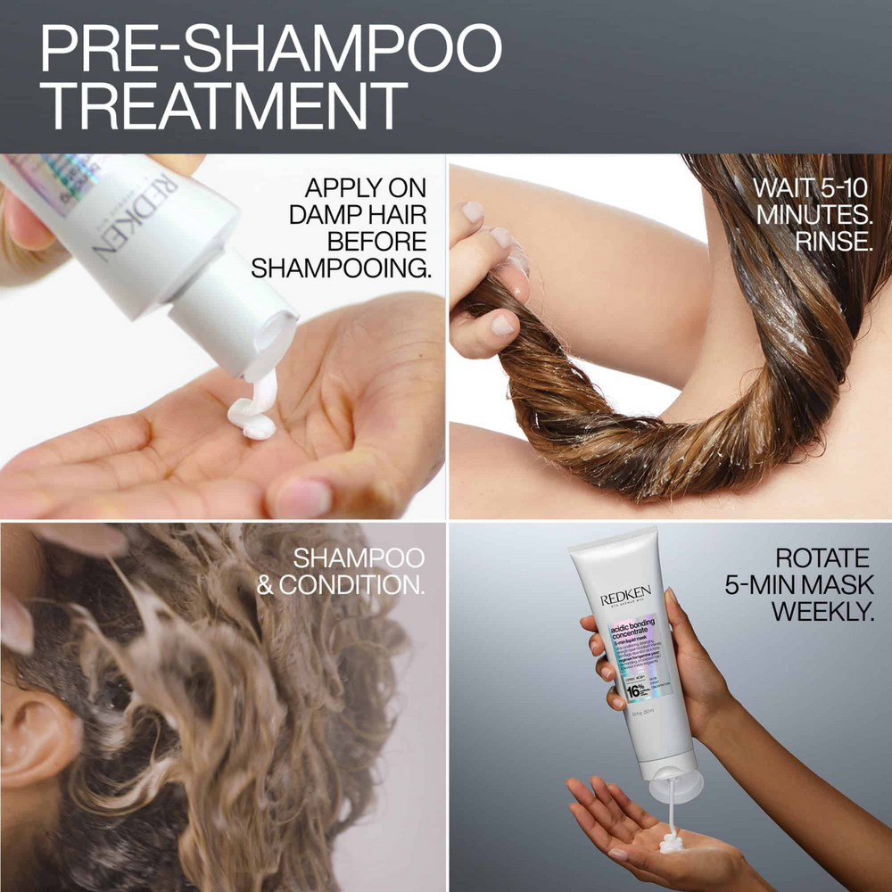 Flacon de Redken Acidic Bonding Concentrate Intensive Treatment, soin réparateur pour cheveux fragilisés