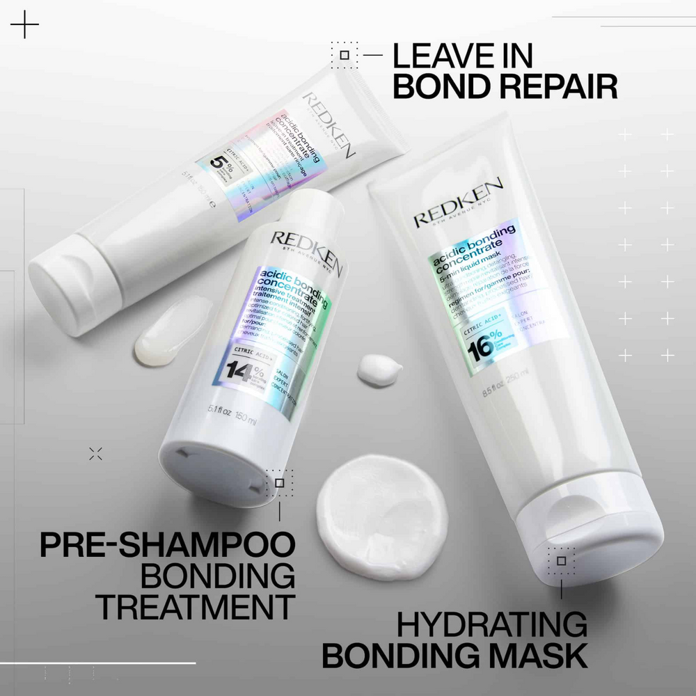 Flacon de Redken Acidic Bonding Concentrate Intensive Treatment, soin réparateur pour cheveux fragilisés