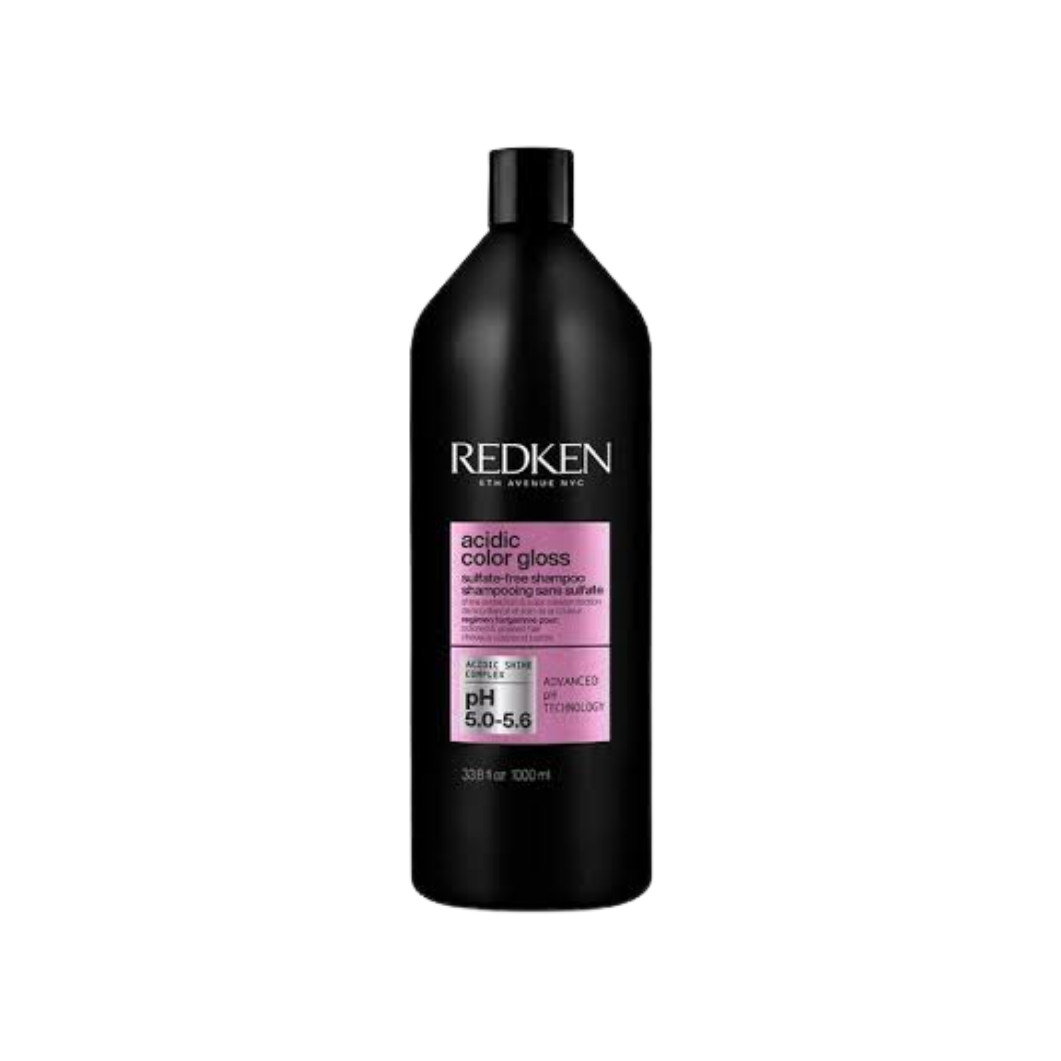 Flacon du shampoing Redken Acidic Color Gloss sans sulfate sur fond neutre