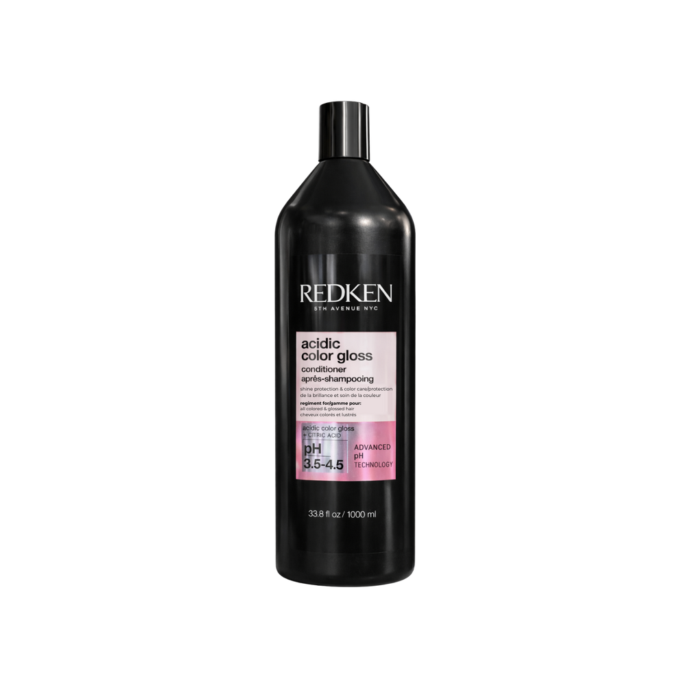 Flacon du shampoing Redken Acidic Color Gloss sans sulfate sur fond neutre
