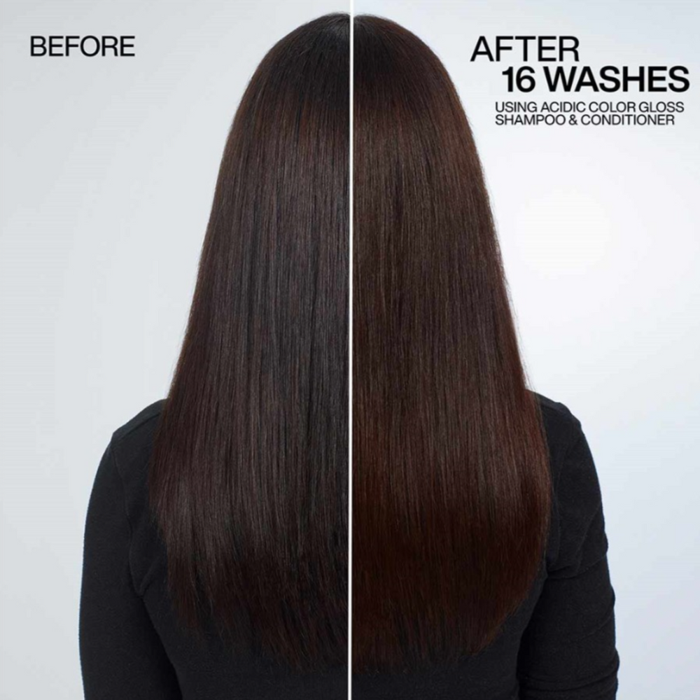 Flacon du shampoing Redken Acidic Color Gloss sans sulfate sur fond neutre
