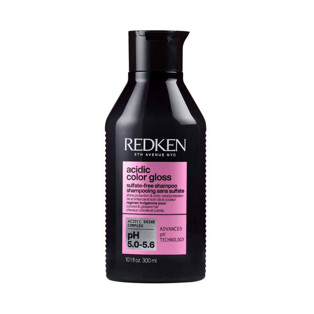 Flacon du shampoing Redken Acidic Color Gloss sans sulfate sur fond neutre