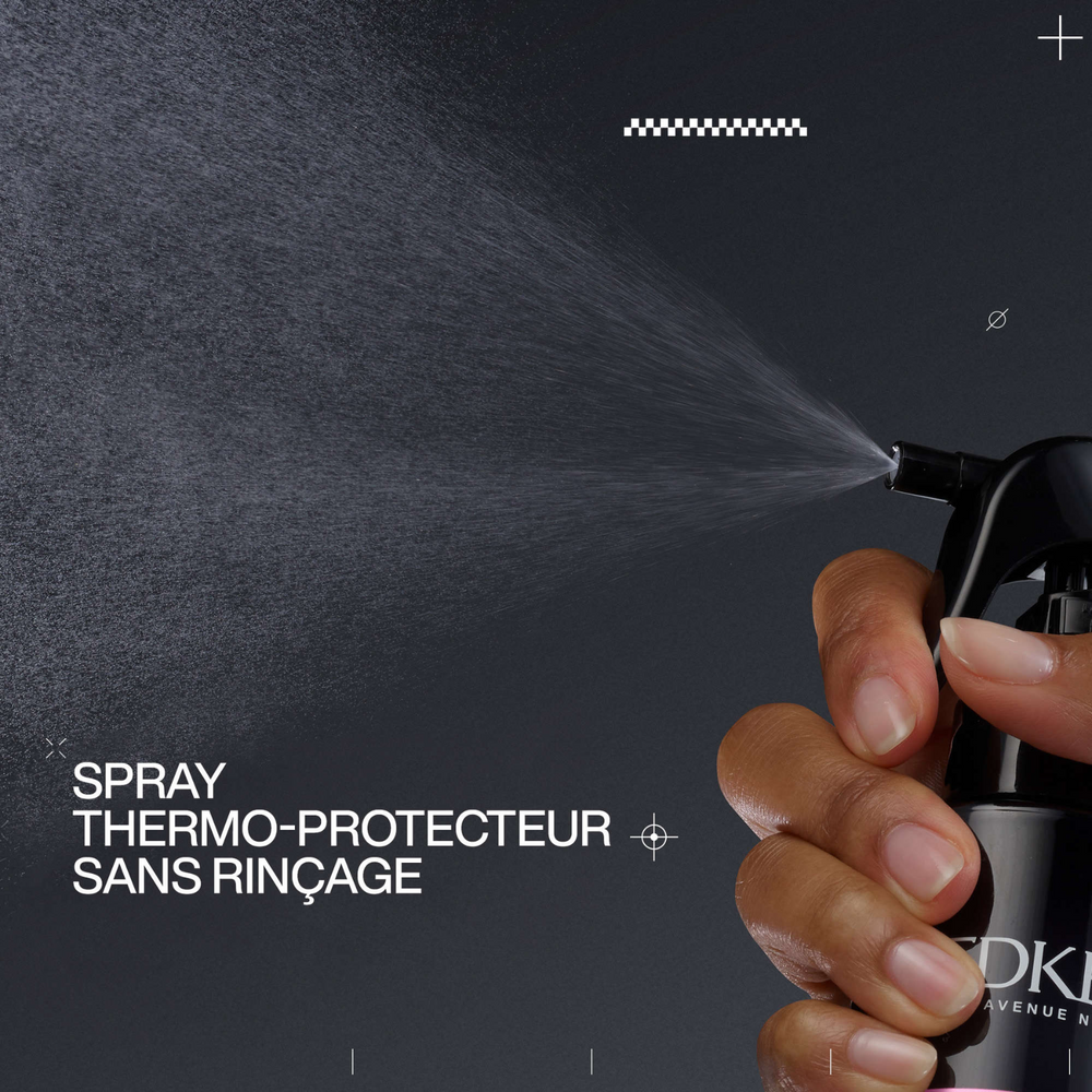 Spray thermo‑protecteur Acidic Color Gloss de Redken sur fond neutre, flacon élégant prêt à sublimer les cheveux colorés