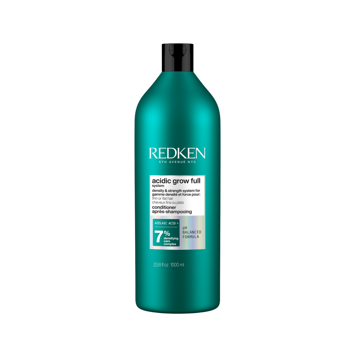 Redken Acidic Grow Full Densifying Conditioner pour cheveux fins et plats, après-shampoing volumisant professionnel.