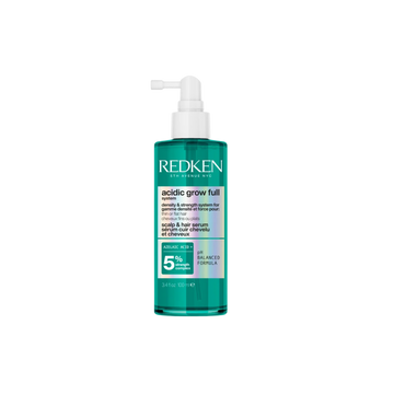 Sérum densifiant Redken Acidic Grow Full pour cuir chevelu et cheveux fins, soin capillaire sans rinçage pour plus de volume.