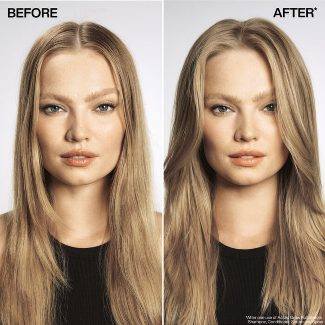 Sérum densifiant Redken Acidic Grow Full pour cuir chevelu et cheveux fins, soin capillaire sans rinçage pour plus de volume.