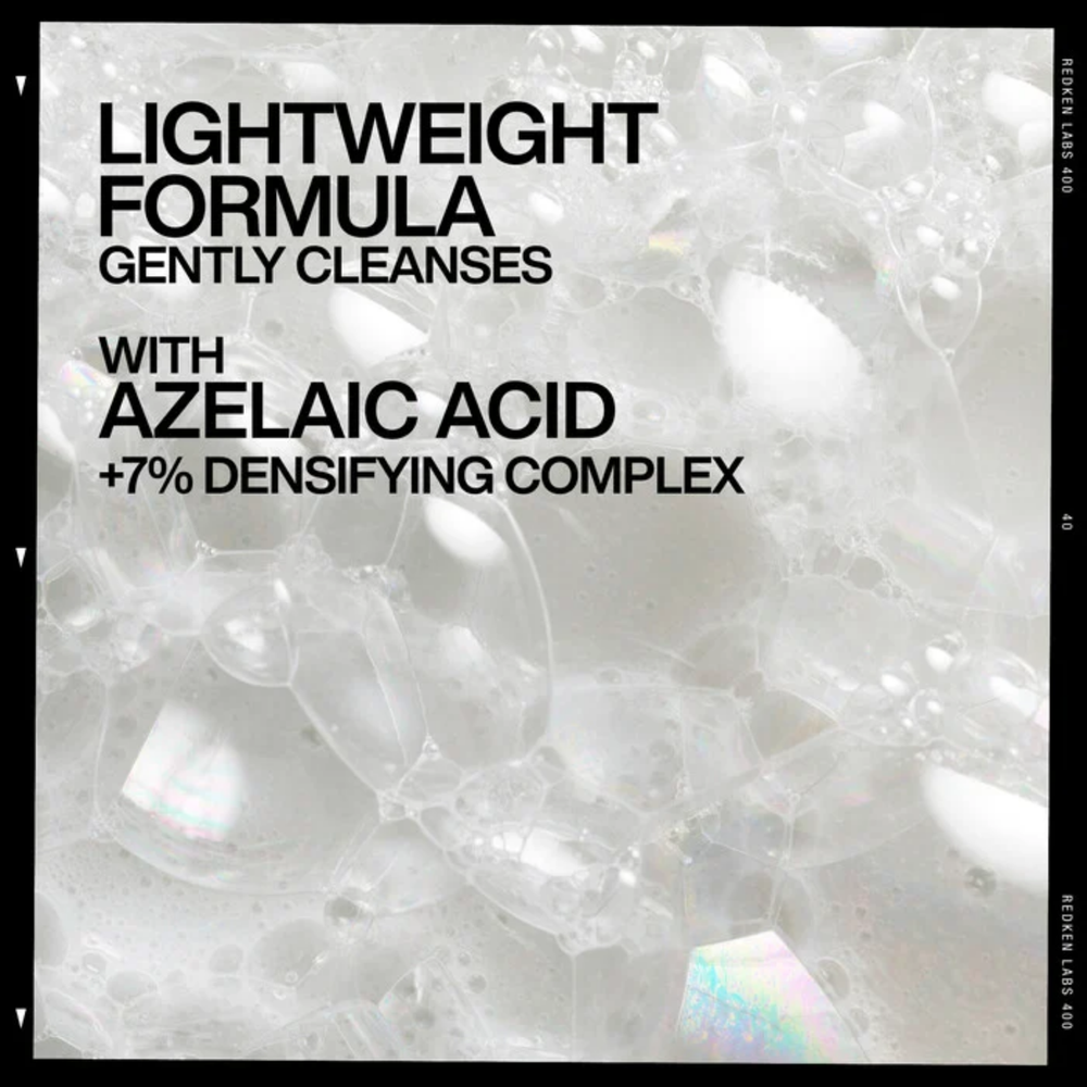 Redken Acidic Grow Full Densifying Shampoo pour cheveux fins et clairsemés, shampoing volumisant professionnel.