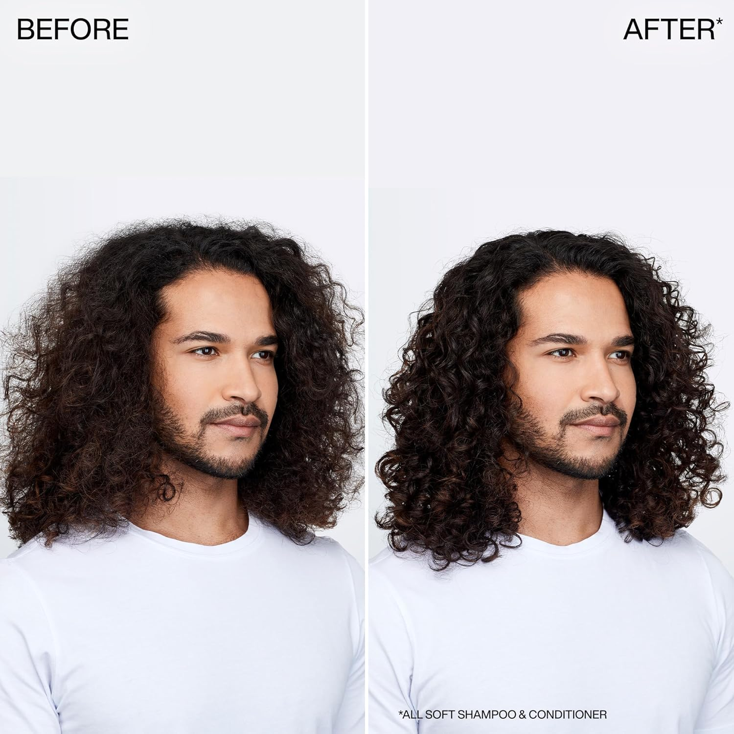 Flacon du Redken All Soft Conditioner, soin démêlant nourrissant pour cheveux secs et abîmés.