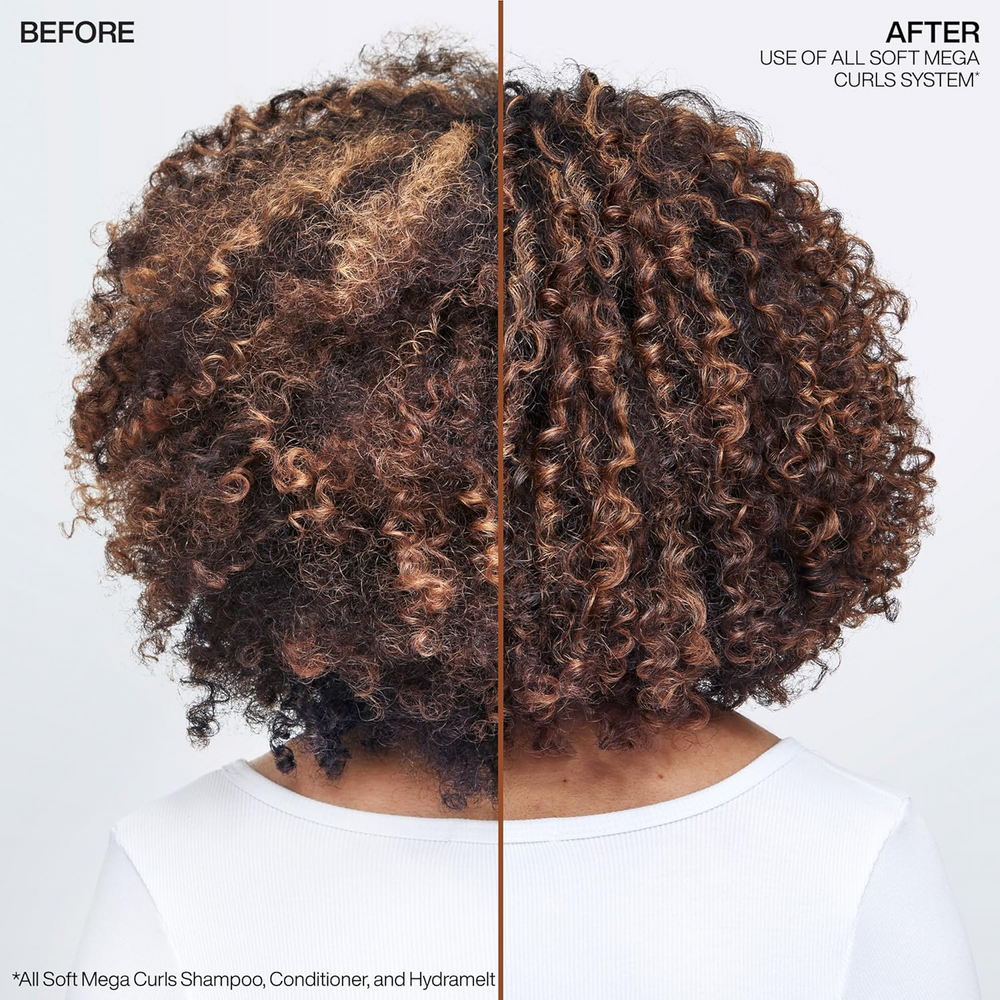 Flacon de Redken All Soft Mega Conditioner, soin hydratant pour cheveux très secs et épais.