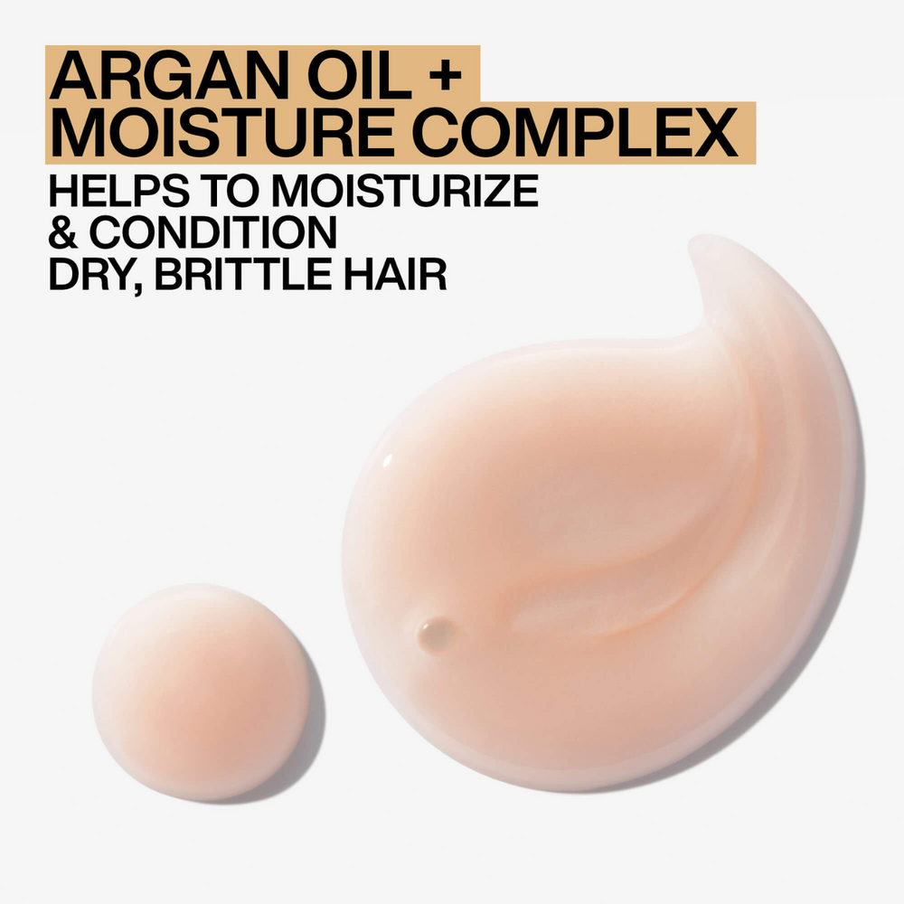 Flacon de Redken All Soft Shampoo, shampooing adoucissant à l’huile d’argan pour cheveux secs et abîmés.