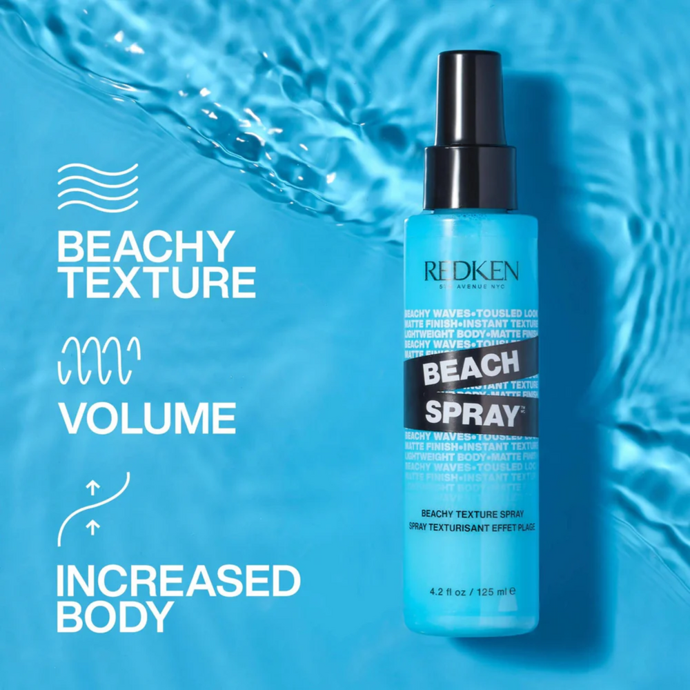 Spray texturisant Redken Beach Spray 125 ml, fini mat et volume, sans sel de mer