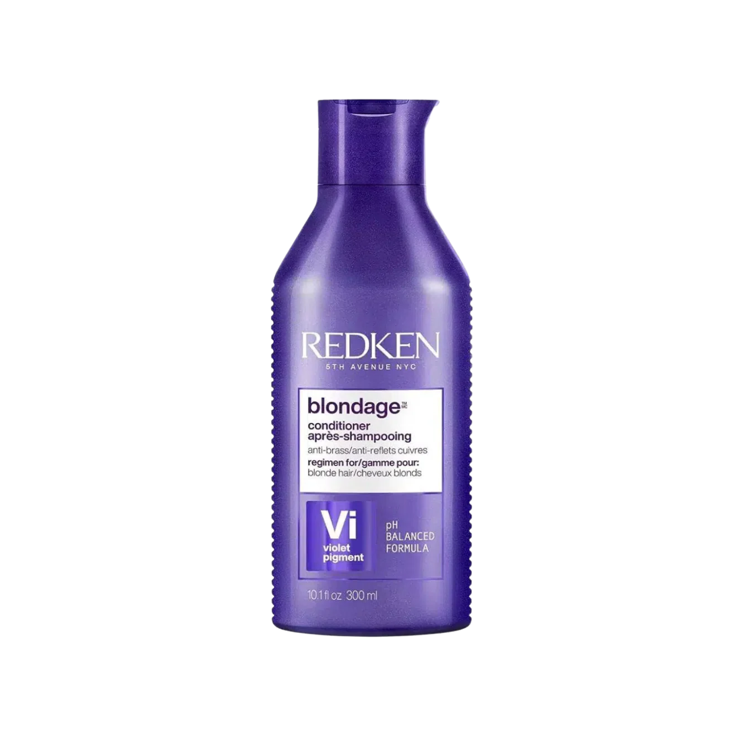 Flacon de conditionneur Redken Blondage, violet tonifiant pour cheveux blonds, enrichi en pigments et acide citrique