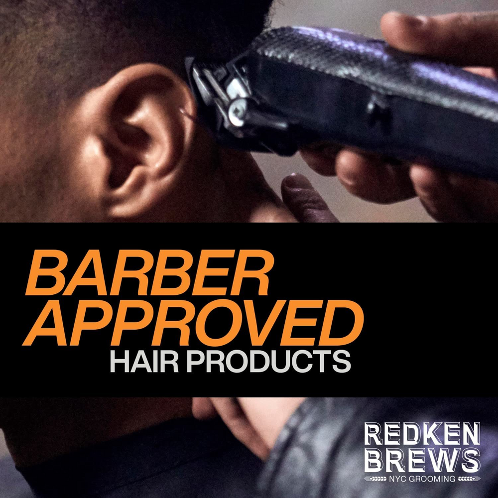 Flacon 3‑en‑1 Redken Brews, étiquette noire et bleue, soin cheveux et corps pour usage quotidien masculin