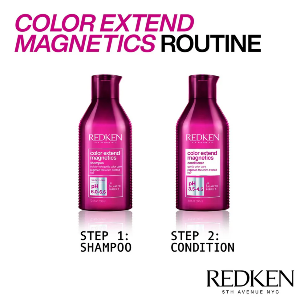 Flacon d’après‑shampoing Redken Color Extend Magnetics 1 L, soin sans sulfates pour cheveux colorés