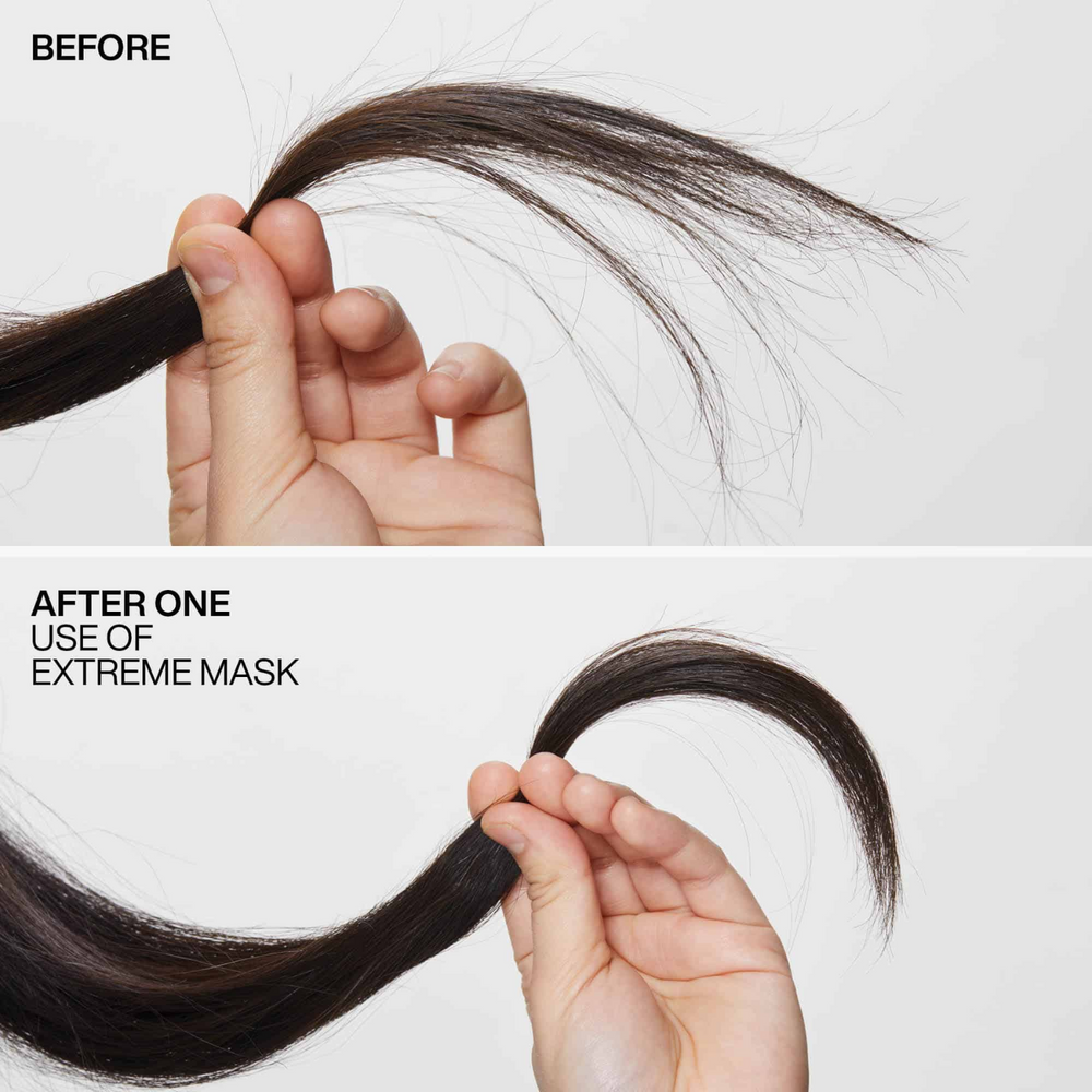 Tube de Redken Extreme Mask, masque capillaire réparateur pour cheveux abîmés