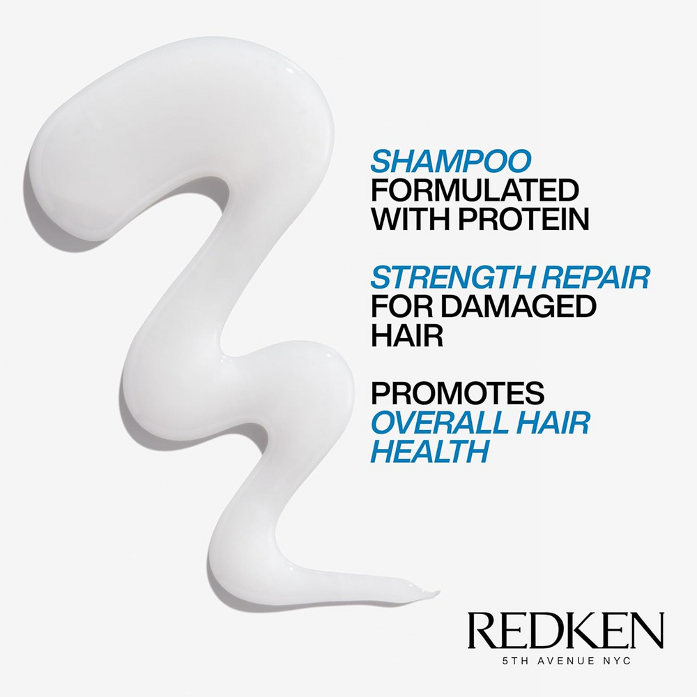 Flacon Redken Extreme Shampoo pour cheveux abîmés, réparation.