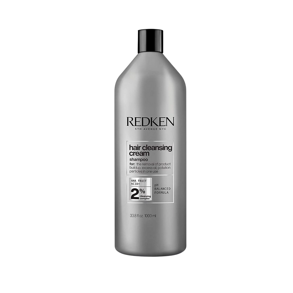 Flacon 1000 ml de Redken Hair Cleansing Cream Shampoo, format familial prêt à clarifier et détoxifier les cheveux