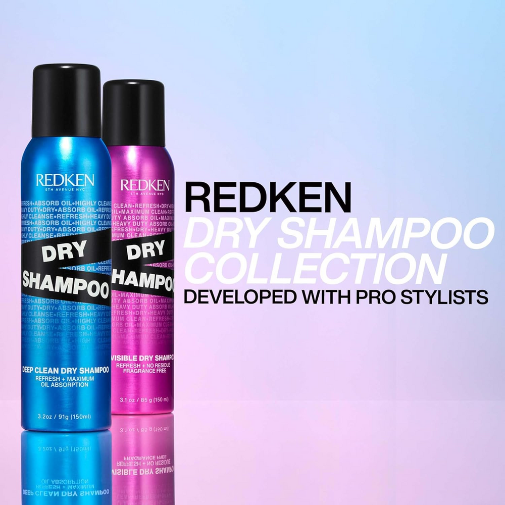 Aérosol Redken Invisible Dry Shampoo, spray sec incolore et sans parfum pour cheveux frais et sans trace