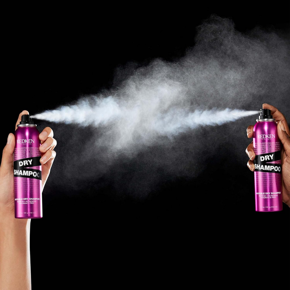 Aérosol Redken Invisible Dry Shampoo, spray sec incolore et sans parfum pour cheveux frais et sans trace