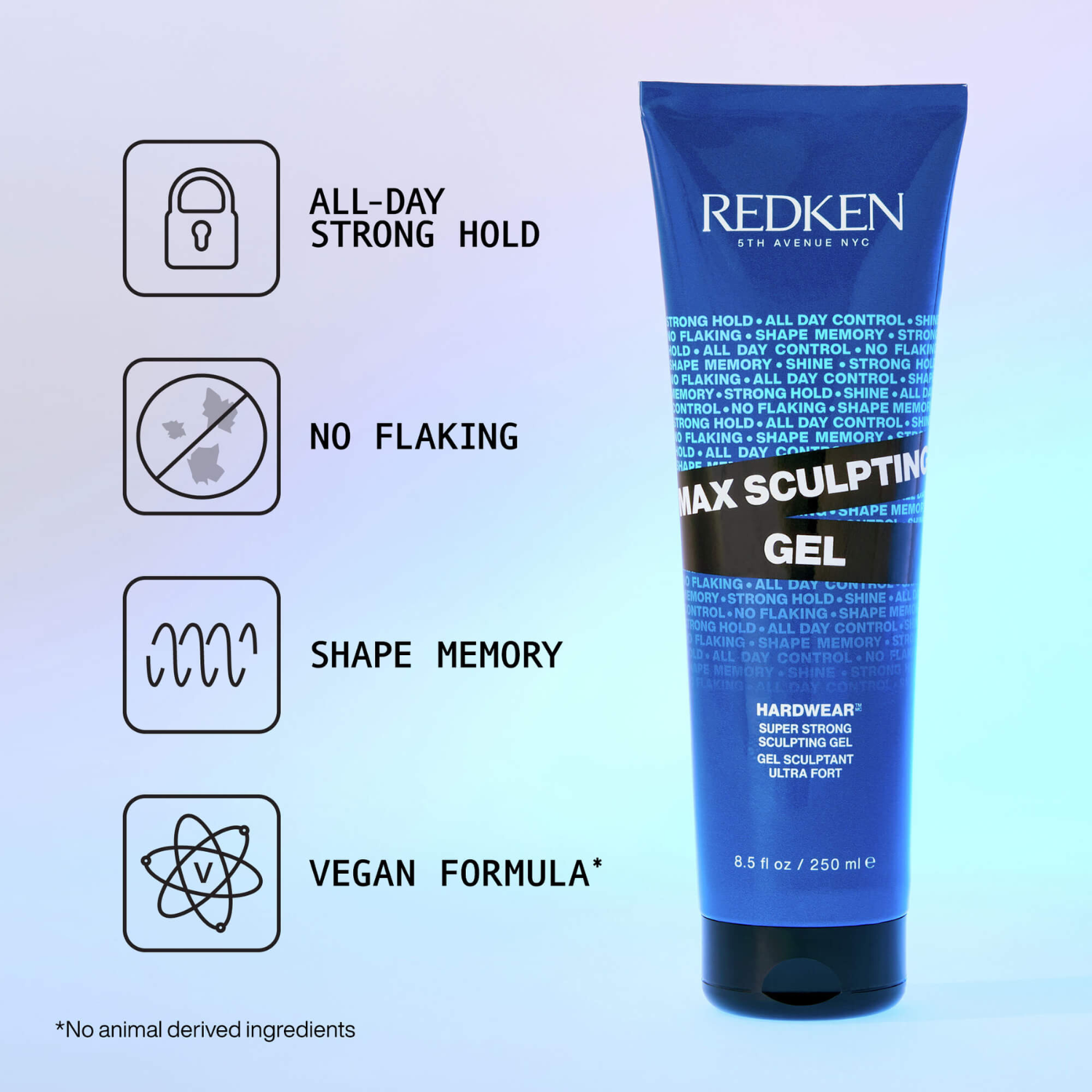 Redken Max Sculpting Gel 250 ml, gel coiffant tenue ultra forte