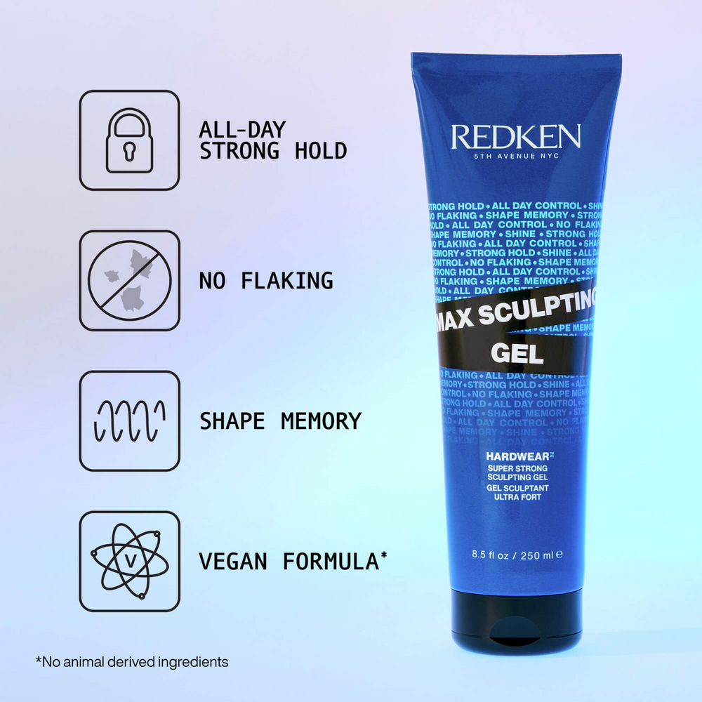 Redken Max Sculpting Gel 250 ml, gel coiffant tenue ultra forte