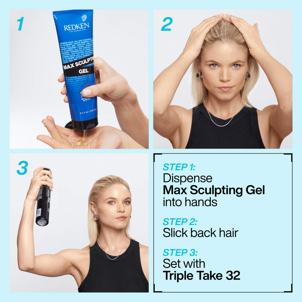 Redken Max Sculpting Gel 250 ml, gel coiffant tenue ultra forte