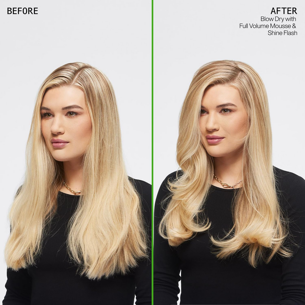 Flacon de la Mousse Volumisante Full Frame 07 de Redken, produit coiffant pour volume léger et naturel.