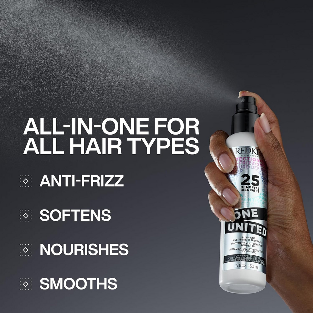 Spray Redken One United 400 ml, soin sans rinçage multi‑bénéfices pour tous types de cheveux