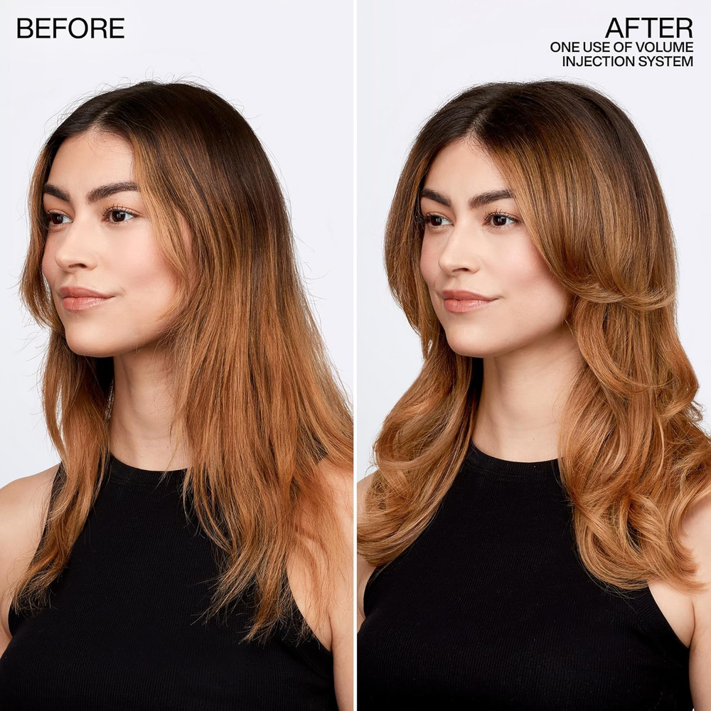 Tube de Redken Volume Injection Conditioner, après‑shampooing volumisant léger pour cheveux fins
