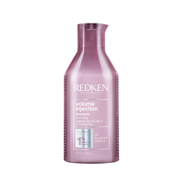 Flacon de Redken Volume Injection Shampoo, soin volumisant léger pour cheveux fins