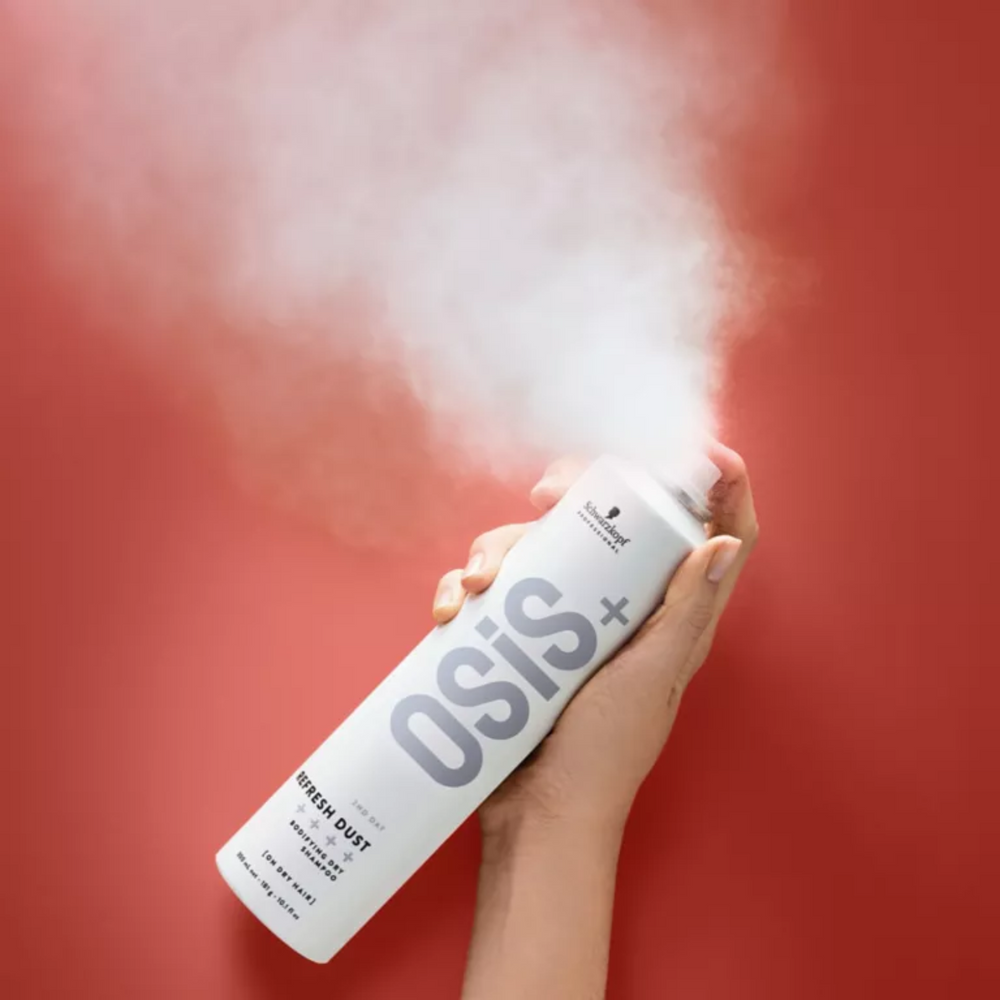 Flacon de shampooing sec Refresh Dust OSiS+ — spray volumisant à fini mat