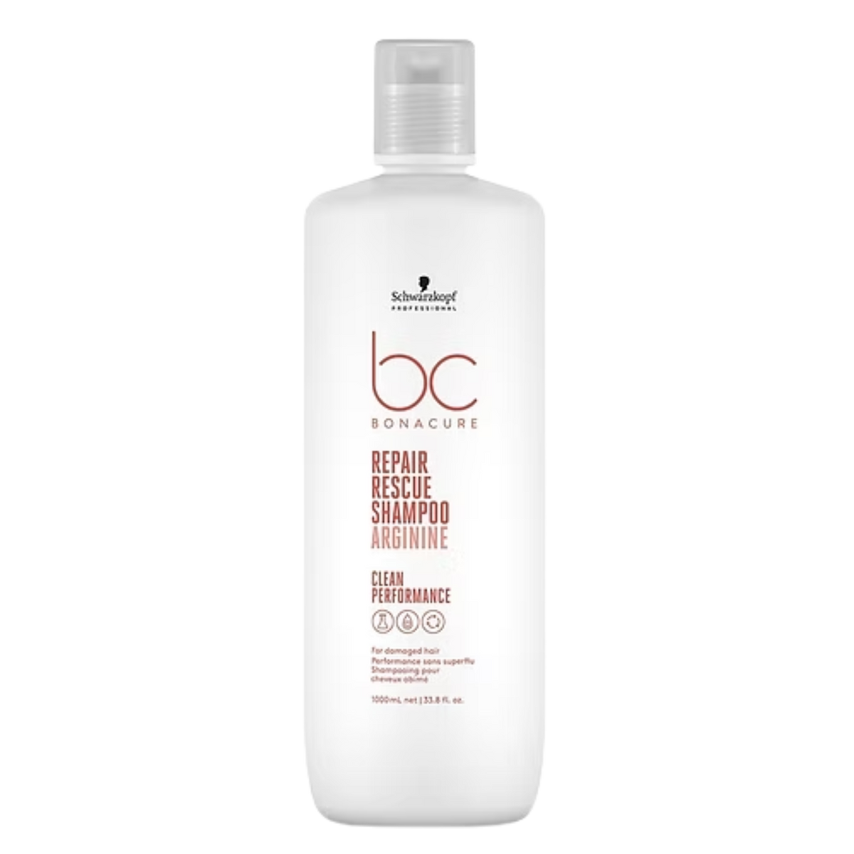 Flacon de BC Bonacure Repair Rescue Shampoo 250 ml, formule vegan dédiée aux cheveux abîmés


