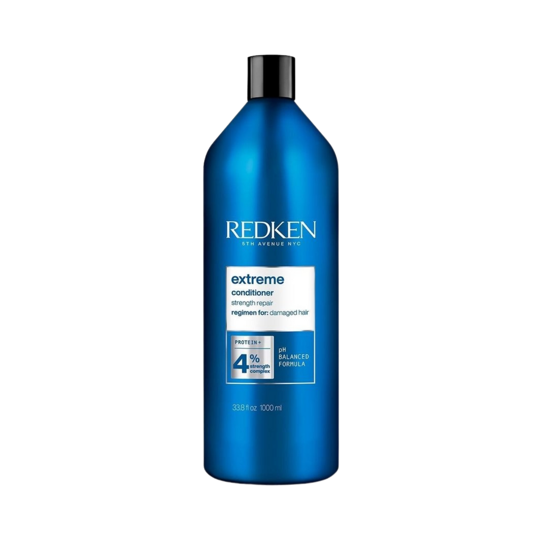 Flacon de revitalisant Redken Extreme pour cheveux abîmés, enrichi en protéines RCT pour renforcer et lisser la fibre capillaire
