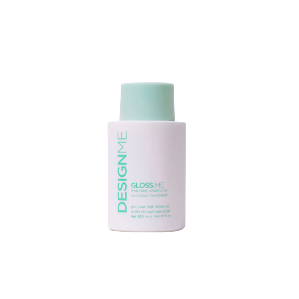 Flacon de revitalisant hydratant GLOSS.ME, texture légère crème pour cheveux doux, brillants et hydratés
