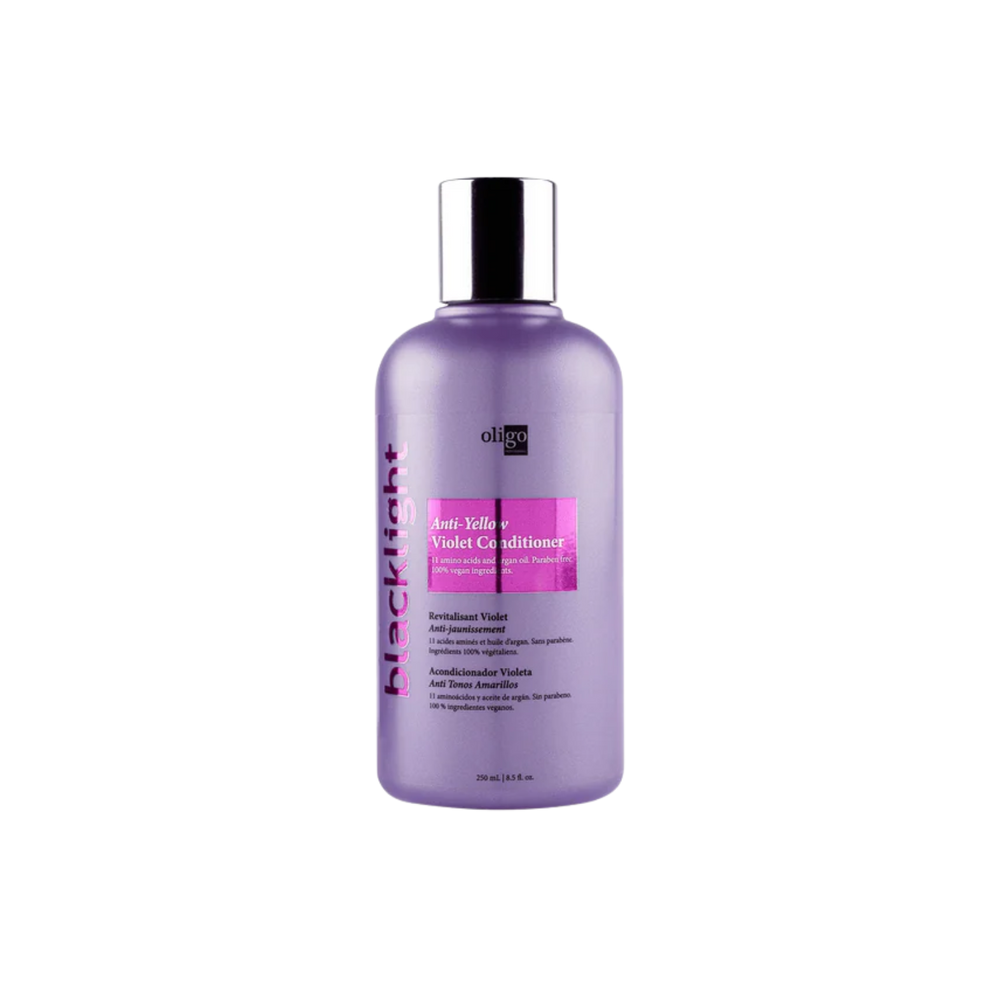 “Bouteille Revitalisant Violet Blacklight Oligo – revitalisant anti‑jaunissement professionnel”