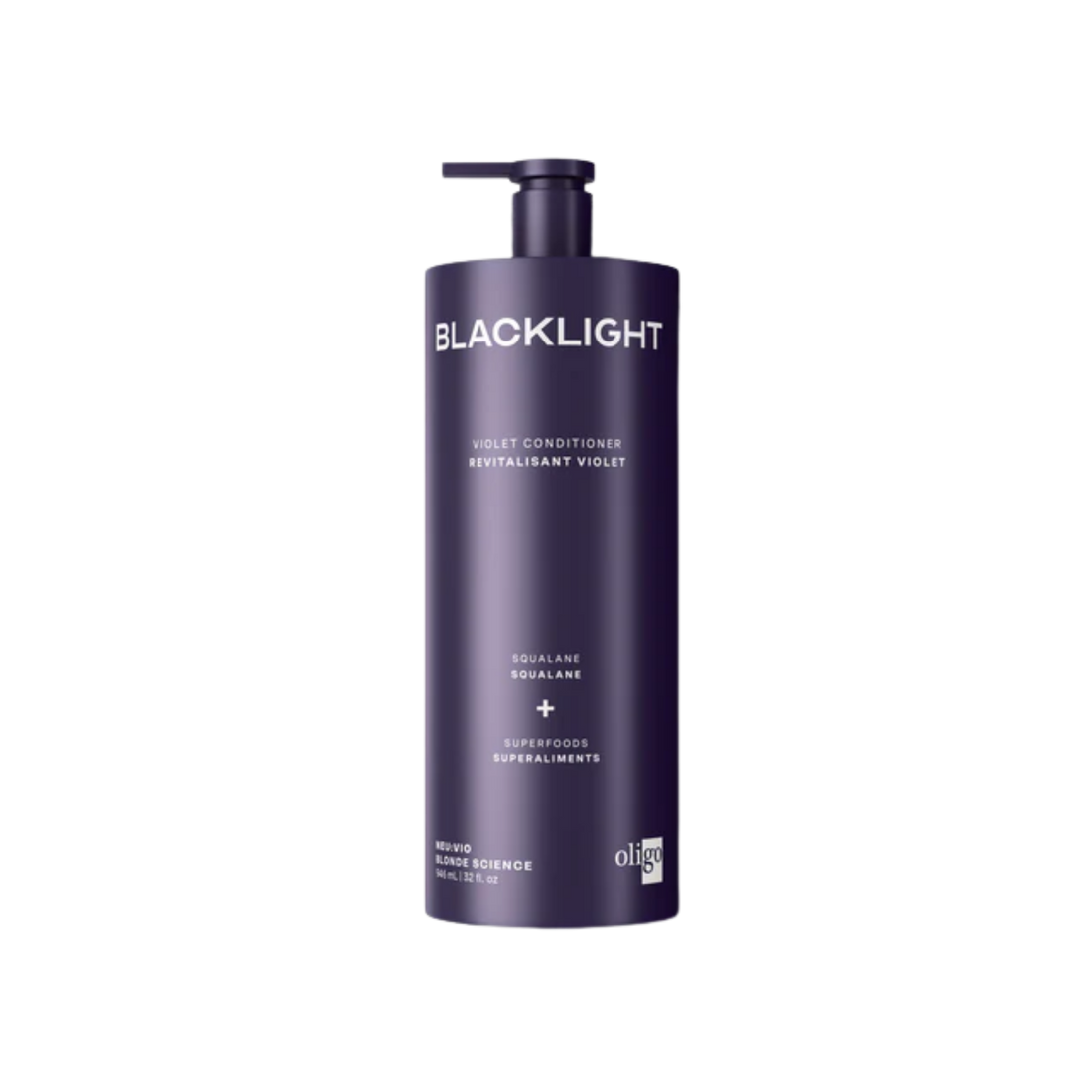 Revitalisant violet Blacklight Oligo anti-jaune cheveux blonds brillants sans reflets cuivrés