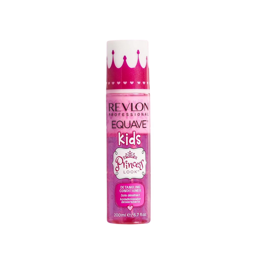 Flacon du conditionneur biphasé Revlon Equave avec étiquette “Protection Solaire” et spray transparent.