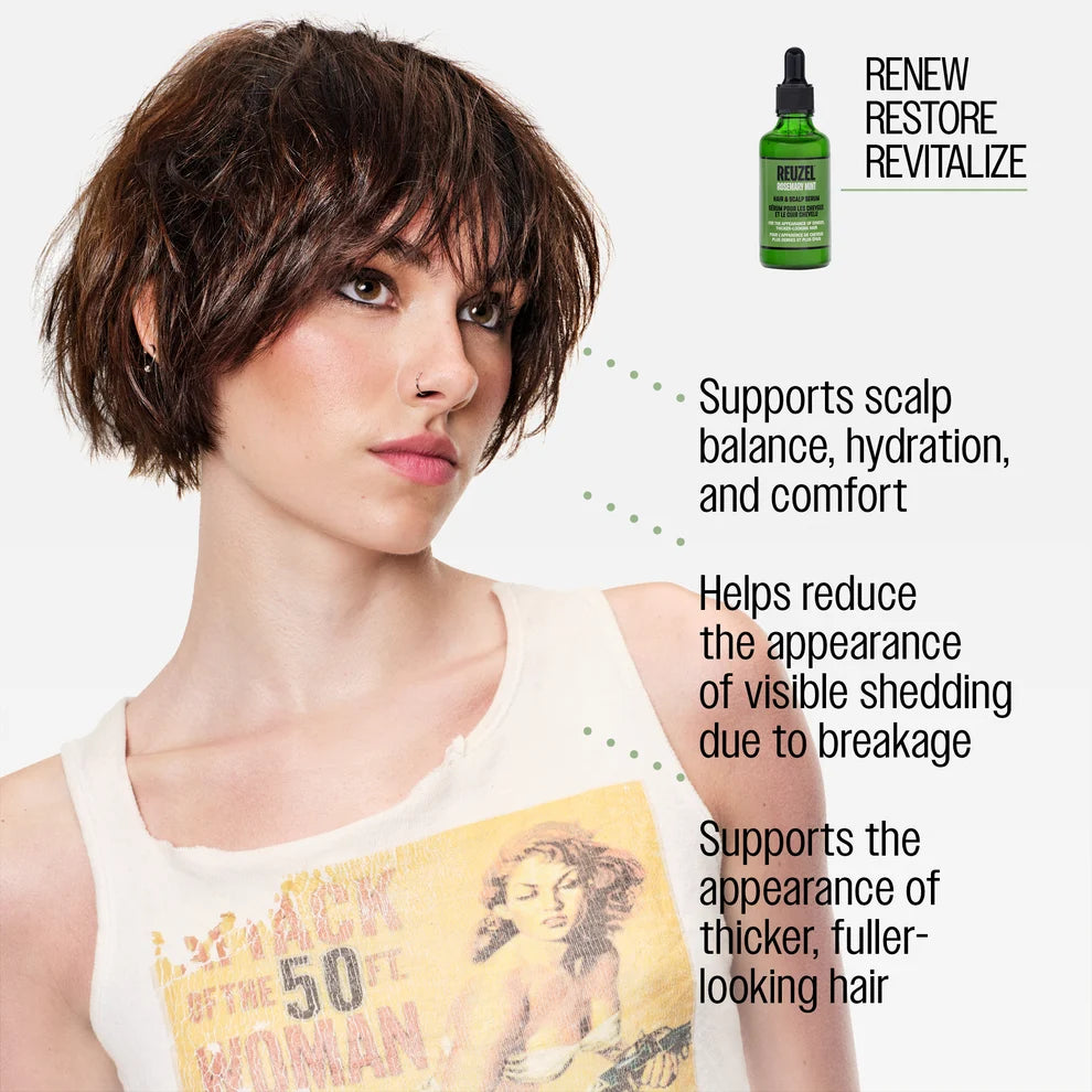 Sérum Cheveux Et Cuir Chevelu Menthe Et Romarin (50ml) - REUZEL