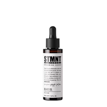 Flacon STMNT Beard Oil 50 ml – huile à barbe vegan parfum agrumes encens bois