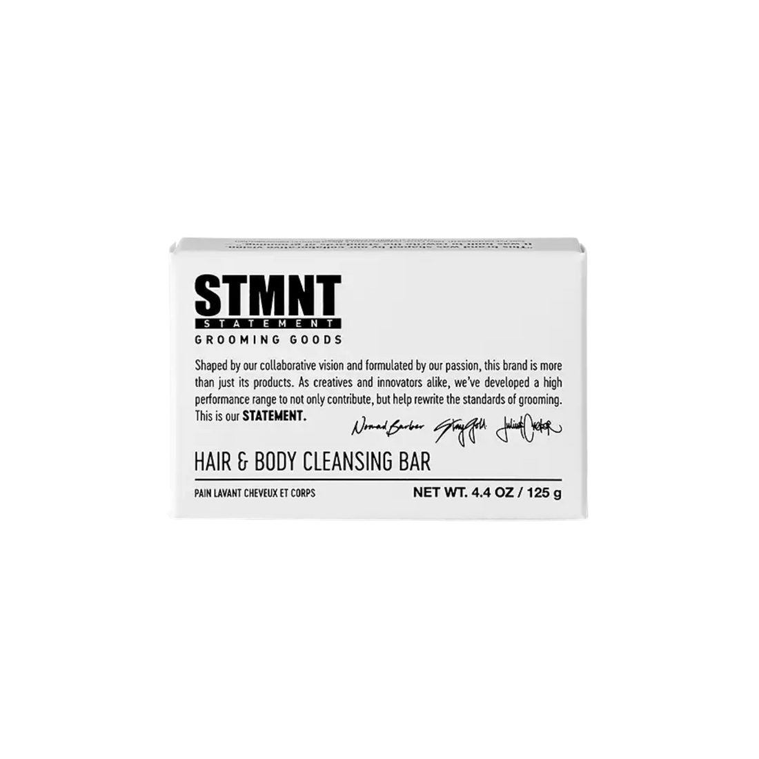 Pain lavant STMNT cheveux & corps 125 g – nettoyant charbon activé vegan