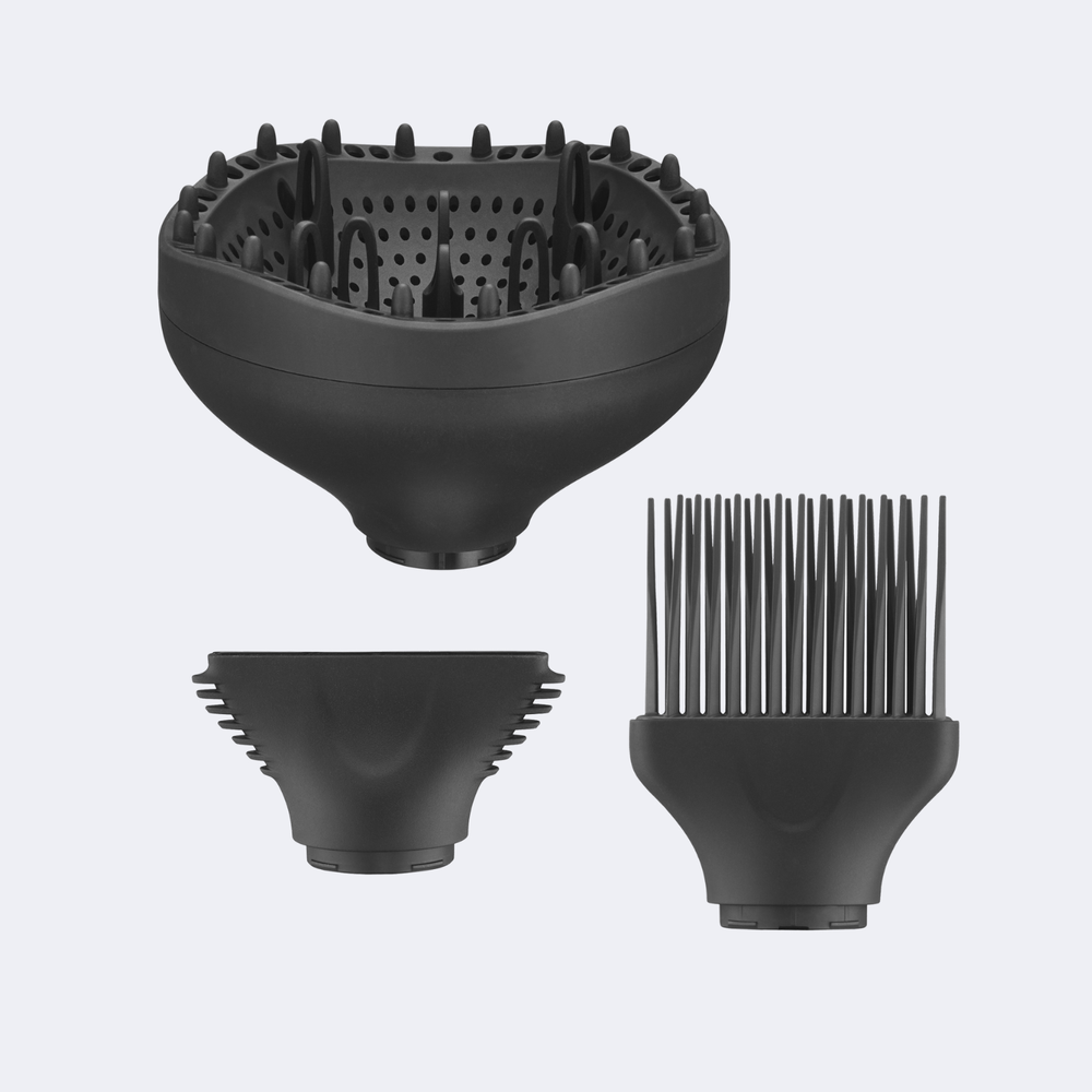 « Sèche-cheveux BaBylissPRO Nano Titanium BNTC9200MBC noir mat – vue latérale de l’appareil avec concentrateur »