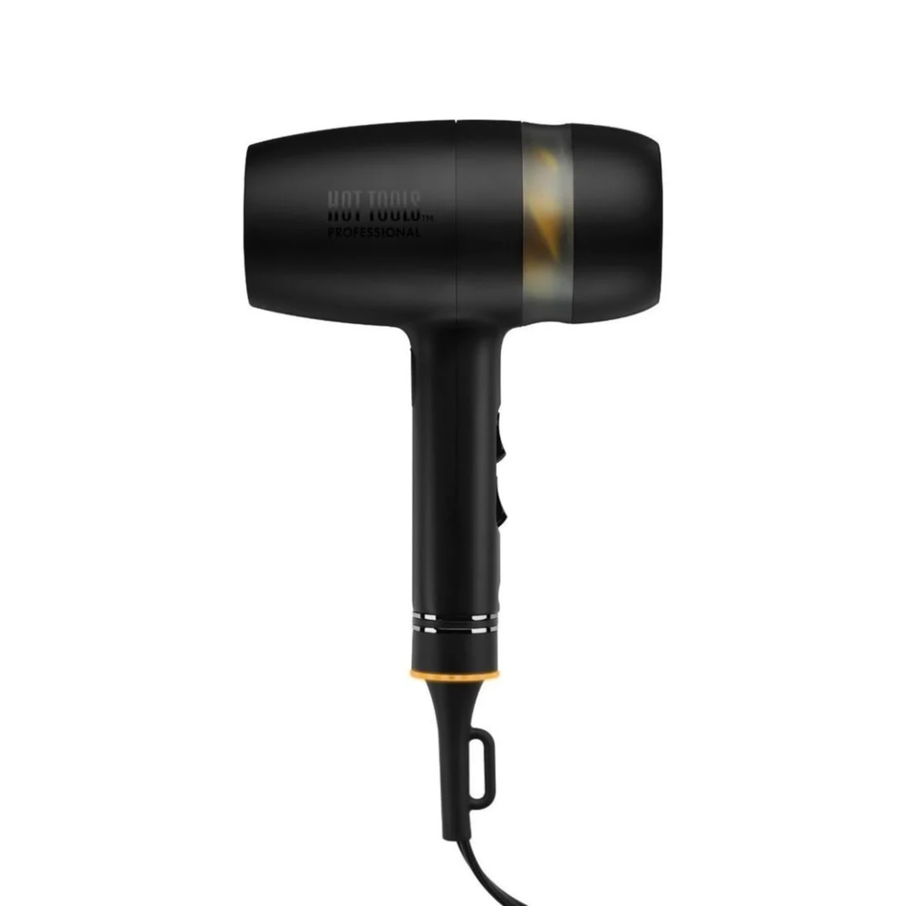 Sèche‑cheveux Hot Tools QuietAir Power Dryer 1600 W noir et or, design léger et silencieux