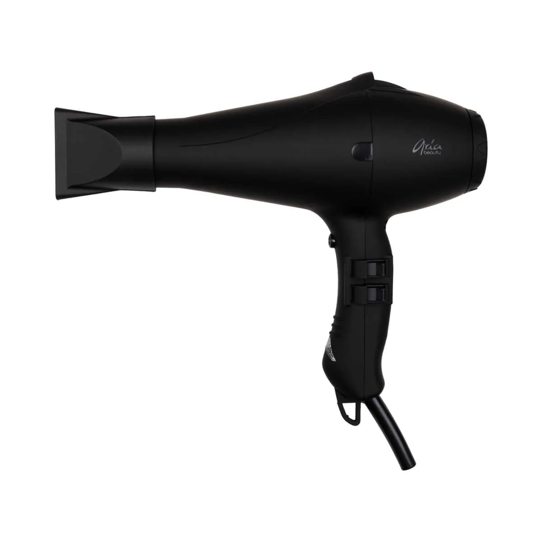 Sèche‑cheveux ionique professionnel Aria Beauty noir – moteur 1875 W, technologie « Mega Ion »
