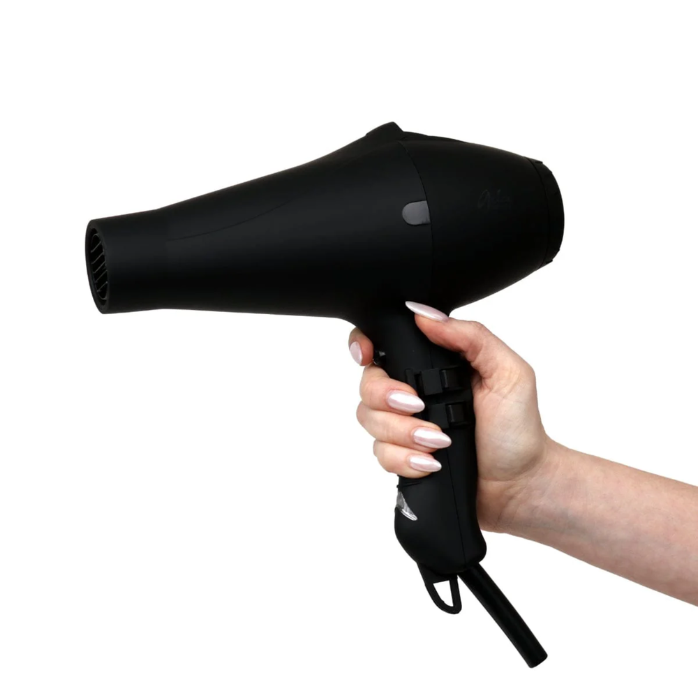 Sèche‑cheveux ionique professionnel Aria Beauty noir – moteur 1875 W, technologie « Mega Ion »