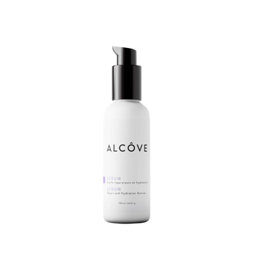 “Flacon de sérum Alcôve – soin anti‑frisottis et lissant léger”