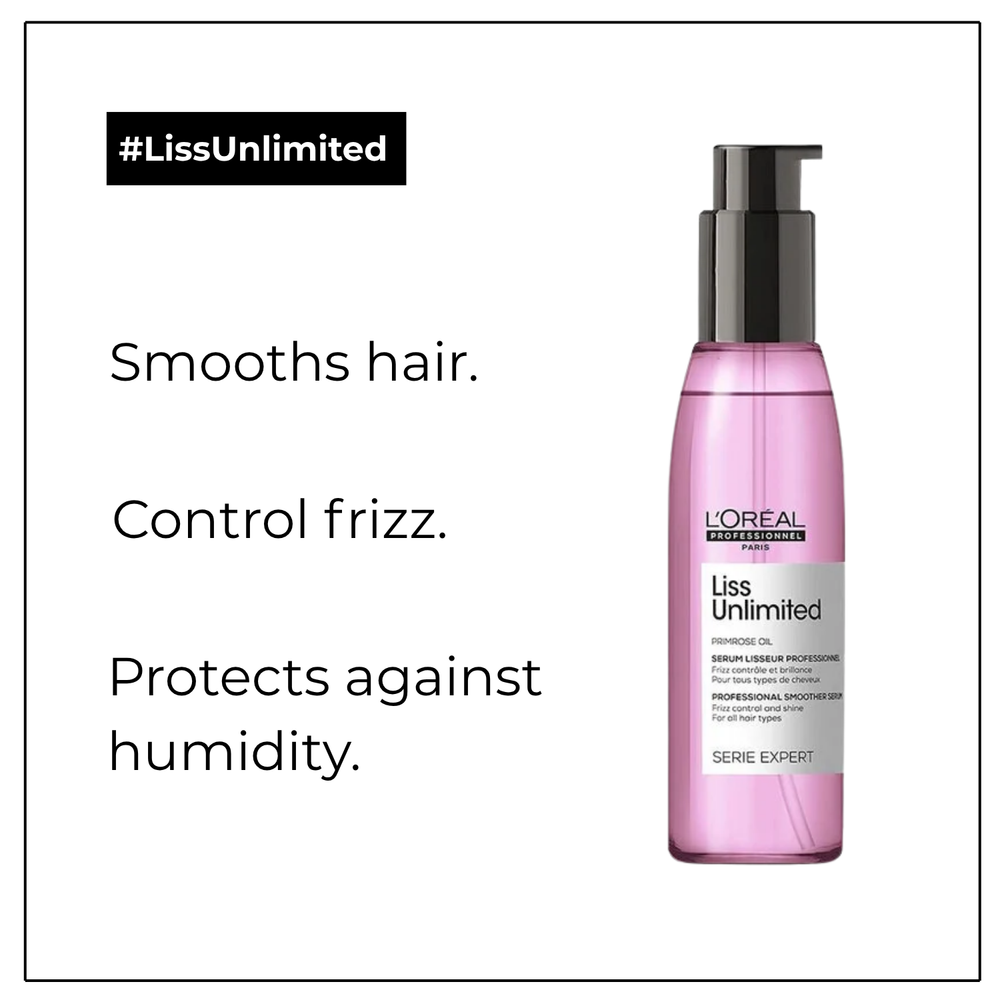 Sérum Liss Unlimited L’Oréal Professionnel anti-frisottis cheveux lisses brillants bouteille 125ml