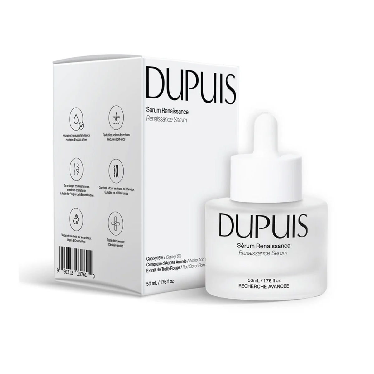 Sérum Renaissance Dupuis pour cuir chevelu, croissance et densité des cheveux