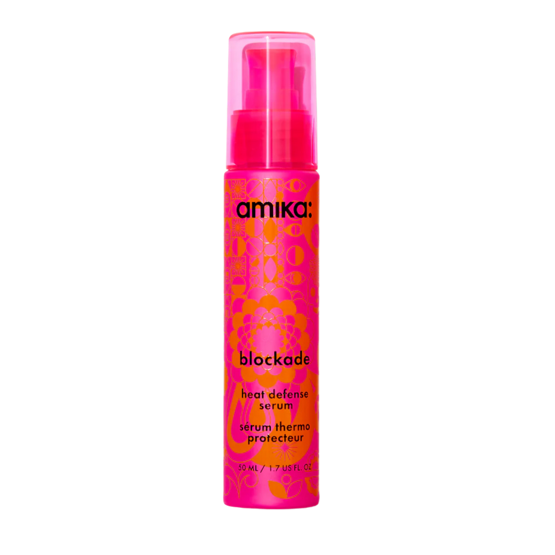Flacon du sérum amika Blockade pour protection thermique et cheveux brillants

