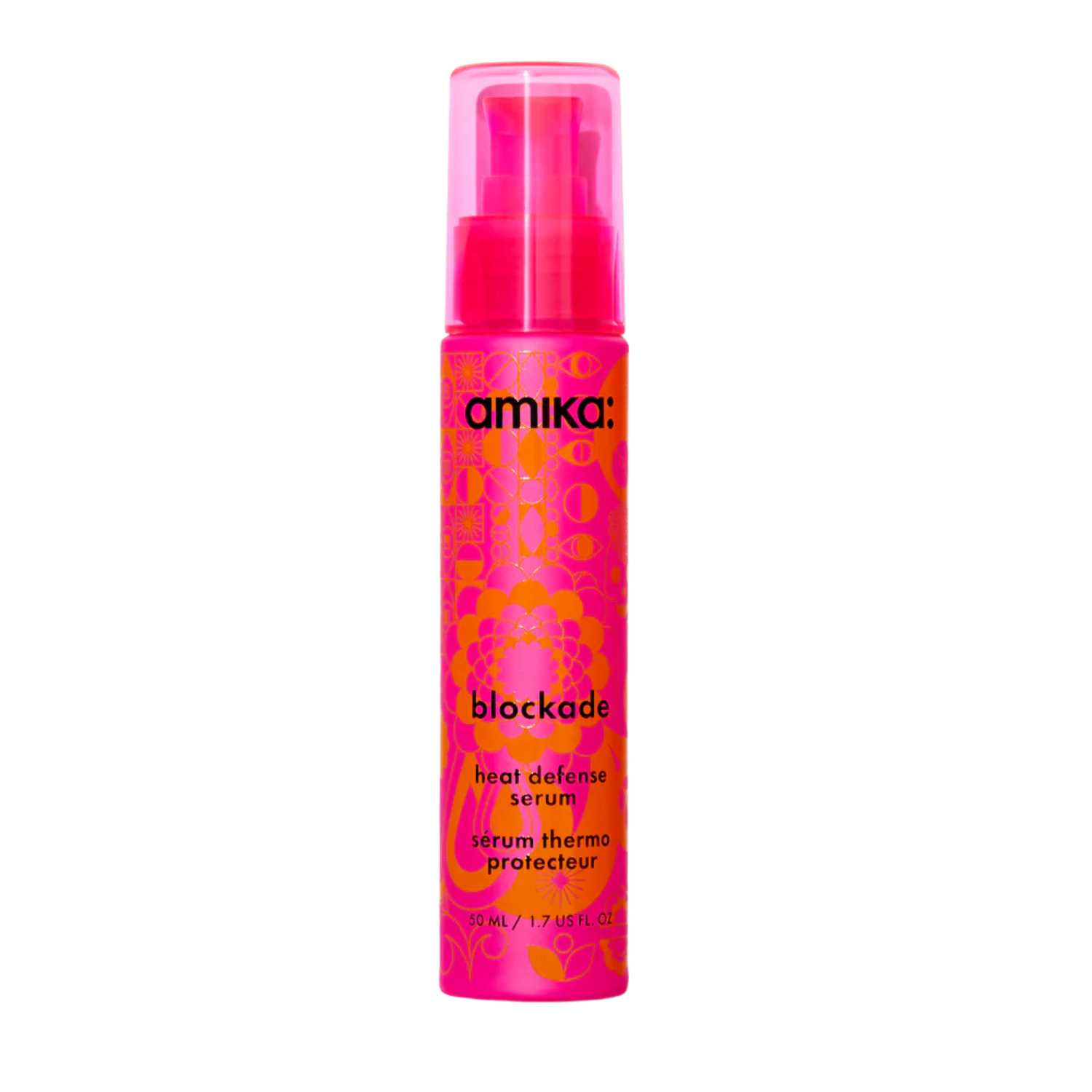 Flacon du sérum amika Blockade pour protection thermique et cheveux brillants

