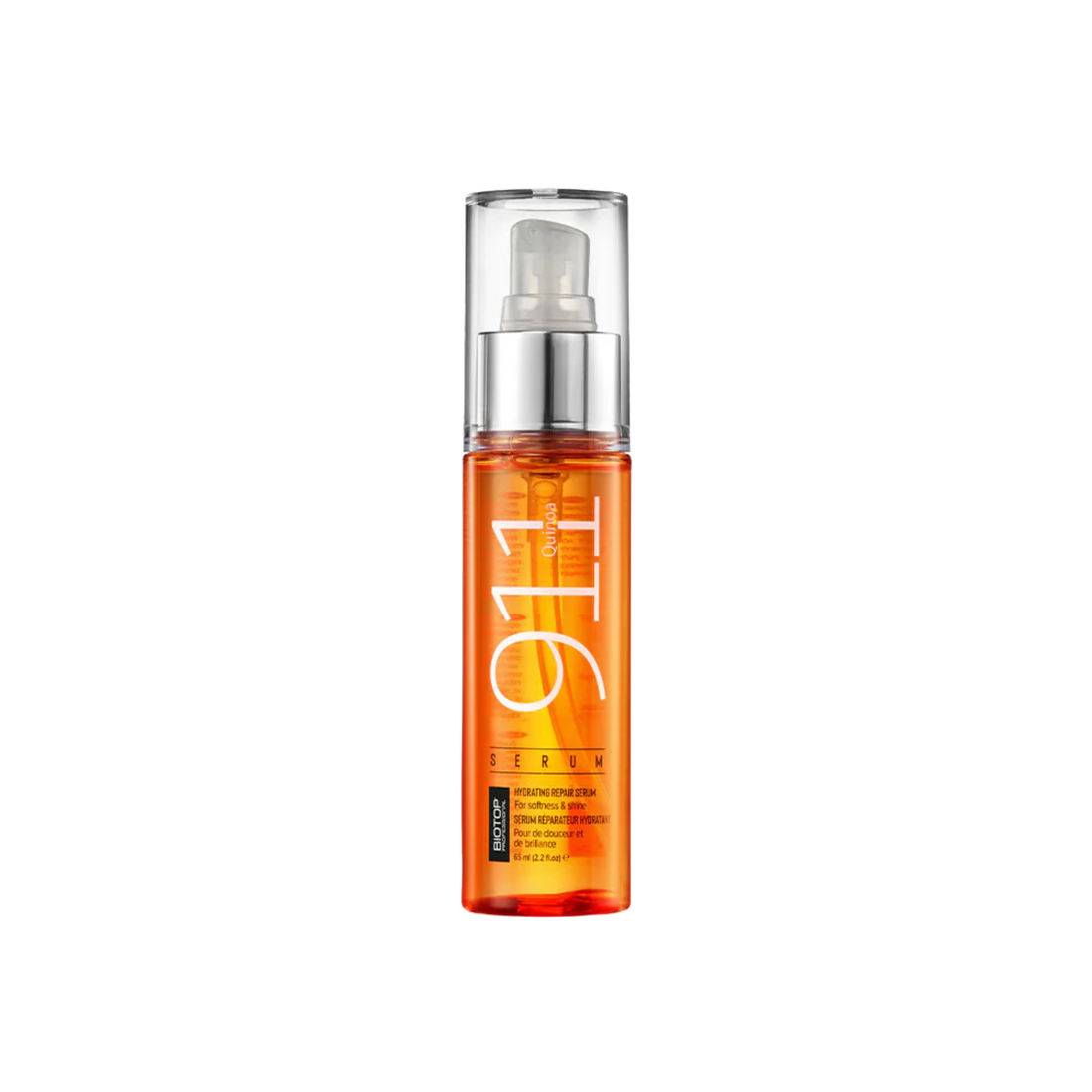 Flacon du sérum 911 Quinoa de Biotop Professional – sérum sans rinçage pour cheveux lisses, brillants et protégés